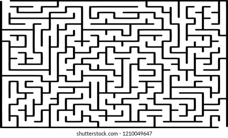 Labyrinth of medium complexity. Vector illustration of a maze. Abstract geometric background.