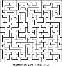 Labyrinth of medium complexity. Vector illustration of a maze.
