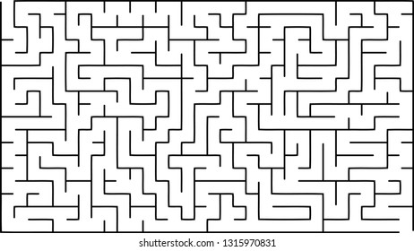 Labyrinth of medium complexity. Vector illustration of a maze.