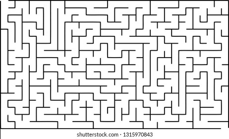 Labyrinth of medium complexity. Vector illustration of a maze.