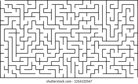 Labyrinth of medium complexity. Vector illustration of a maze.