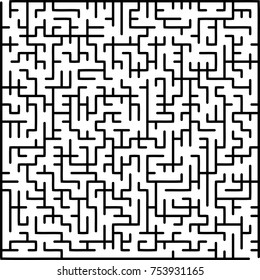 Labyrinth of medium complexity. Vector illustration of a maze