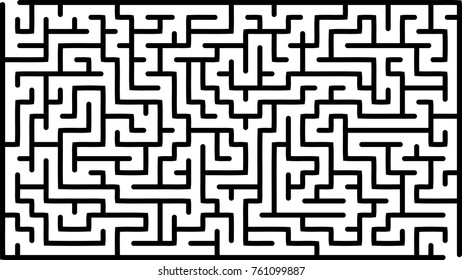 Labyrinth of medium complexity. Vector illustration of a maze