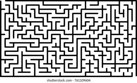 Labyrinth of medium complexity. Vector illustration of a maze