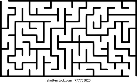 Labyrinth of medium complexity. Vector illustration of a maze