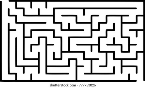 Labyrinth Medium Complexity Vector Illustration Maze Stock Vector Royalty Free