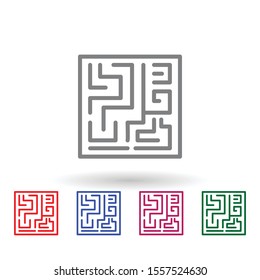 Labyrinth multi color icon. Simple thin line, outline vector of mythology icons for ui and ux, website or mobile application