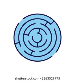 Labyrinth related vector icon. Isolated on white background. Vector illustration