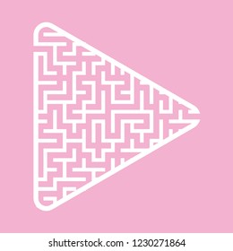 Labyrinth in the shape of an arrow. Game for kids. Puzzle for children. Find the right path. Maze conundrum.