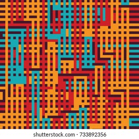 Labyrinth texture on color background. Abstract vector illustration EPS 10. Concept psychology, creative problem solving, logical thinking, study of human relations, Success concept in business maze