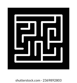 Labyrinth Vector Glyph Icon For Personal And Commercial Use.
