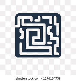 Labyrinth vector icon isolated on transparent background, Labyrinth transparency concept can be used web and mobile