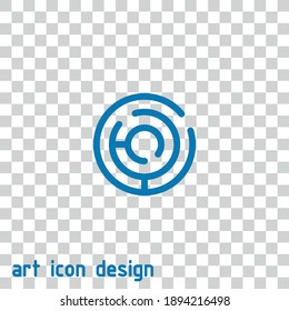 labyrinth vector icon on an abstract background