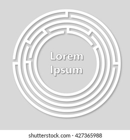  Labyrinth vector logo. Paper labyrinth. Vector illustration.
