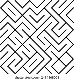 Labyrinth vector rectangle shape. Maze (labyrinth) game illustration.