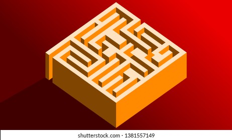 Labyrinth of Wooden Blocks.