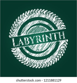 Labyrinth written with chalkboard texture