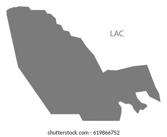 Lac Chad region map grey illustration silhouette