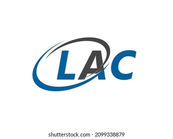 LAC letter creative modern elegant swoosh logo design