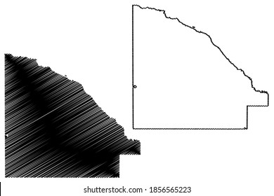 Lac qui Parle County, Minnesota (U.S. county, United States of America, USA, U.S., US) map vector illustration, scribble sketch Lac qui Parle map