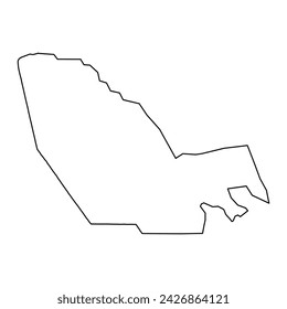 Lac Region map, administrative division of Chad. Vector illustration.