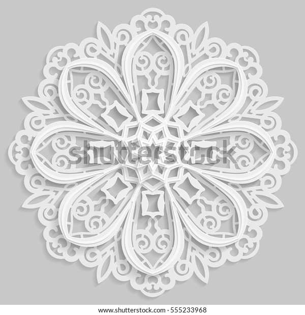 Download Lace 3d Mandala Round Symmetrical Openwork Stock Vector Royalty Free 555233968 SVG, PNG, EPS, DXF File