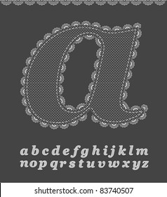 Lace alphabet set
