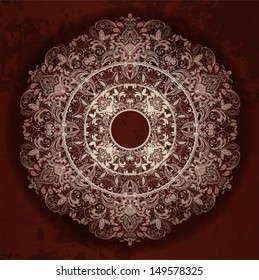 Fondo de encaje. Archivo Eps 10 con transparencias y sombra de caída (banner).Todos los elementos son independientes, fácilmente editables en capas separadas. Escala de ilustración vectorial a cualquier tamaño.