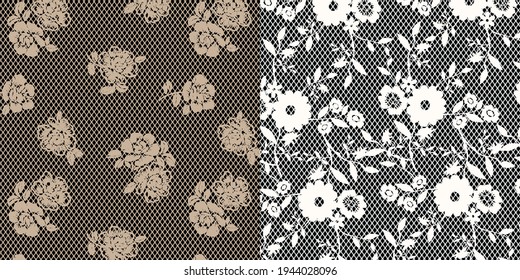 Lace background, ornamental flowers. Vector texture design, lingerie and jewelry. Your invitation cards, wallpaper.