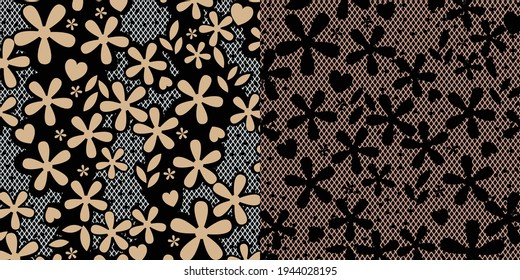 Spitzenhintergrund, Zierblumen. Vektordesign, Dessous und Schmuck. Ihre Einladungskarten, Tapete.