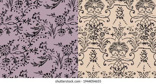 Fondo de encaje, flores ornamentales. Diseño de textura vectorial, lencería y joyería. Tus tarjetas de invitación, fondo de pantalla.