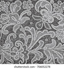 Lace background, ornamental flowers. Vector texture design, lingerie and jewelry. Your invitation cards, wallpaper.