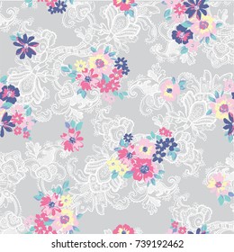 Lace background, ornamental flowers. Vector texture design, lingerie and jewelry. Your invitation cards, wallpaper.