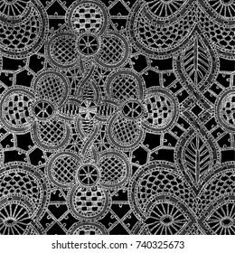 Spitzenhintergrund, Zierblumen. Vektortexturdesign, Dessous und Schmuck. Ihre Einladungskarten, Hintergrundbilder.