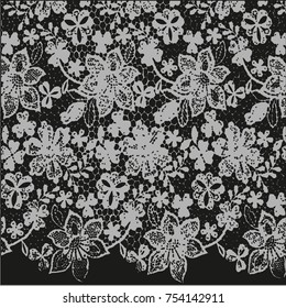 Lace background, ornamental flowers. Vector texture design, lingerie and jewelry. Your invitation cards, wallpaper.