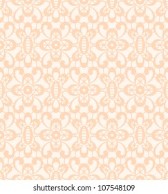 Lace background, seamless vector pattern. Raster version available in my portfolio