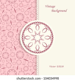 Lace background in vintage style. Vector eps10 illustration