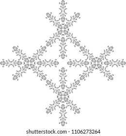 Lace, a big pattern. Design in oriental style.