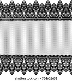 Textile Design Digital Border Motif Stock Illustration 2210716391 ...