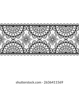 lace border with flower on transparent background,elements for decoration