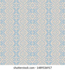 Lace border. Ikat seamless pattern. Vector tie dye shibori print with stripes and chevron. 