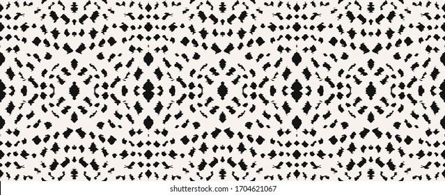 Borde de encaje.Patrón transparente. Impresión shibori de tinte vectorial con rayas y chevron. Tinta texturada de fondo japonesa. Tejido étnico. Moda bohemia. Creativo africano. Alfombra de Damasco. 