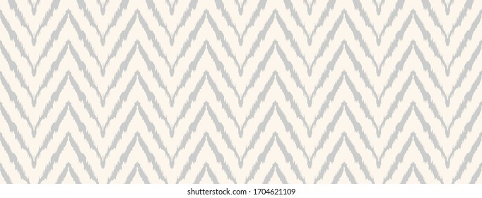Lace border. Ikat seamless pattern. Vector tie dye shibori print with stripes and chevron. Ink textured japanese background. Ethnic fabric. Bohemian fashion. African creative. Damask rug. 