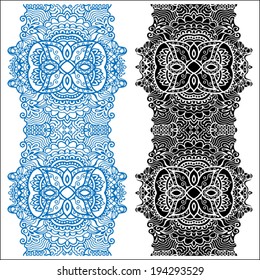 Lace Border Pattern Abstract Decoration Hand Stock Vector (Royalty Free ...