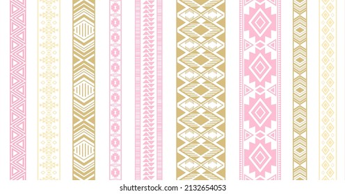 Lace border patterns vector set. Seamless edge elements. Vintage design. Lacework strip edging. Russian folk patterns. Lingerie lace. Bangles netting samplers. Geometric texture.