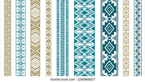 Lace border patterns vector set. Fashion cloth edge ornaments isolated. Sewn ribbon edging. Ukrainian folk patterns. Fishnet filigree weave frills. Openwork tissue lattice.