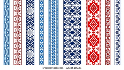 Lace border patterns vector set. Seamless edge elements isolated on white. Sewn ribbon edging. Ukrainian folk patterns. Wedding dress trim ornaments. Delicate tapes. Craft elements.