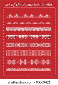 lace border set vector