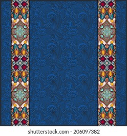lace border stripe in ornate floral background, vector illustration