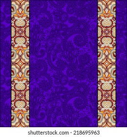 lace border stripe in ornate floral background, vector illustration
